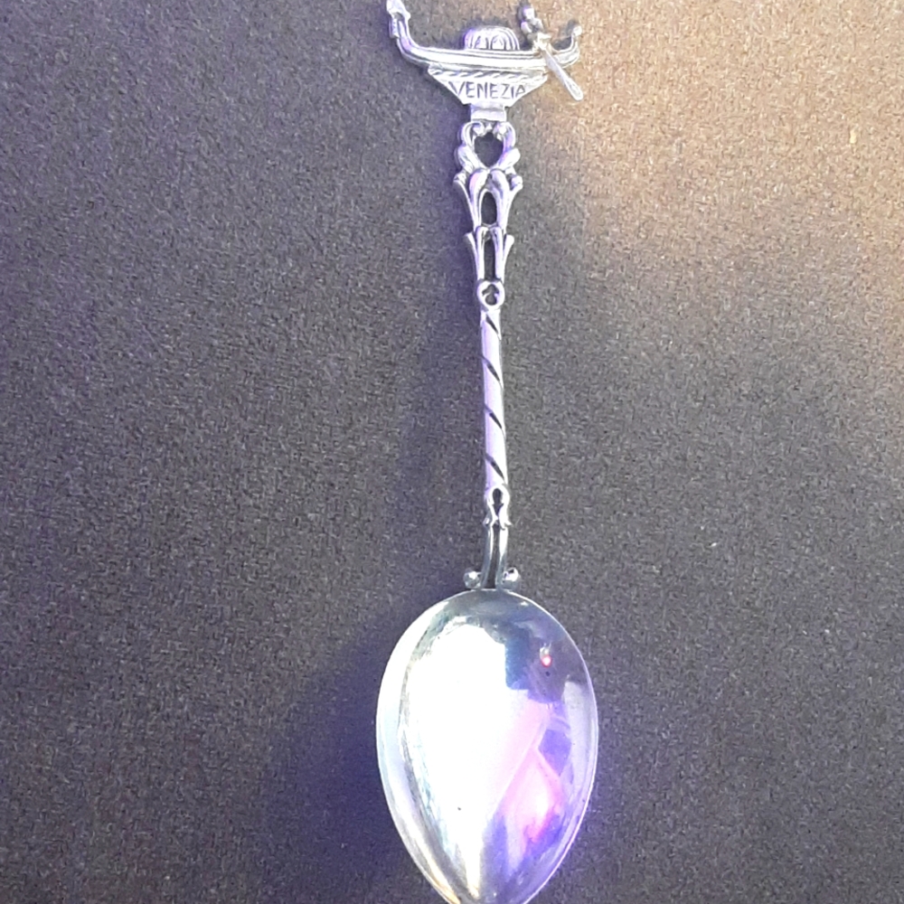 Antique Venezia 800 silver souvenir spoon